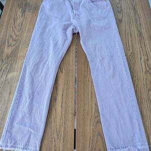 Levi 501 Women's Light Purple Denim Jeans Size W31 L30 Five Button Closure